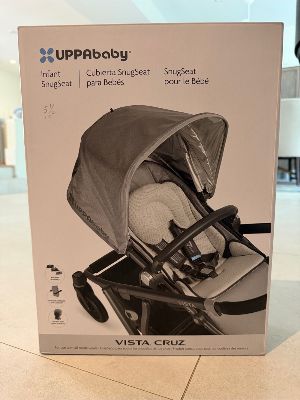 Vista Cruz Infant SnugSeat Canopy - Gray